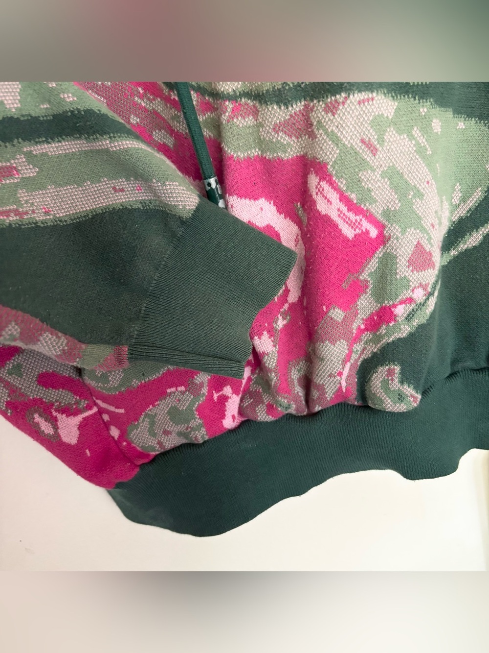Louis Vuitton Green & Pink Splash Marbled Print Logo Oversized Hoodie - Picture 6 of 12